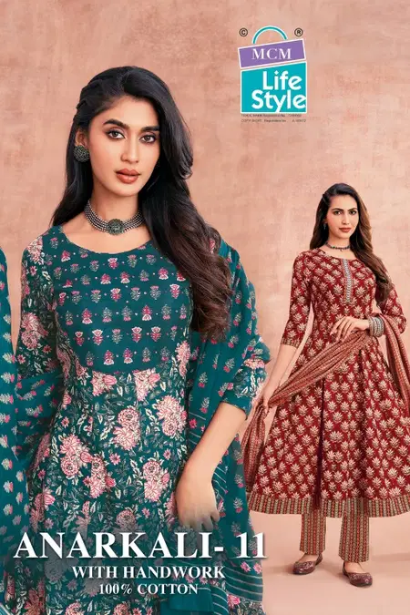 Anarkali Vol 11 By Mcm Cotton Printed Wholesale Anarkali Kurtis Set In India